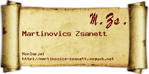Martinovics Zsanett névjegykártya