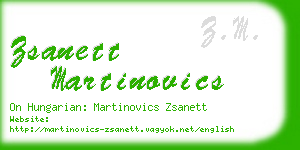 zsanett martinovics business card